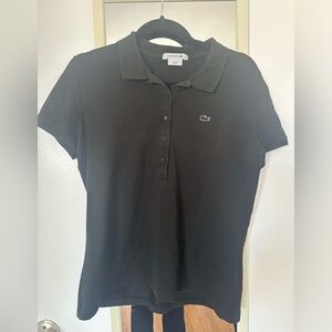 Lacoste Slim Fit Pique Polo in Black